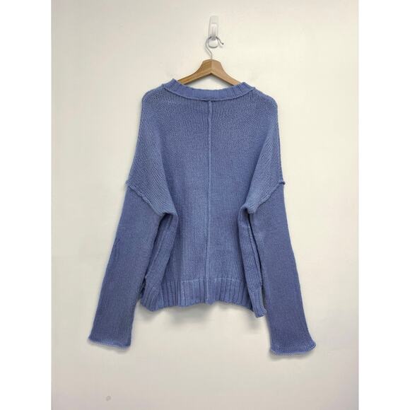 Wooden Ships Mohair Wool Blend Chunky Knit Boxy Relaxed Crew Neck Sweater M/L - Picture 2 of 11